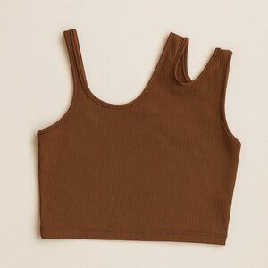 NWOT Asymmetric Ribbed Tank Top